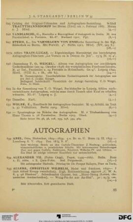 Autographen (Nr. 633-892)