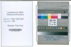 Entnazifizierung Fritz Paul Straube , geb. 28.04.1915 (Maler)