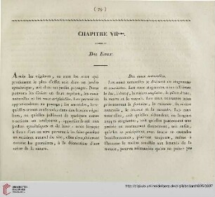 Chapitre VIIeme: Des Eaux