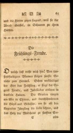 Die Frühlings-Freude