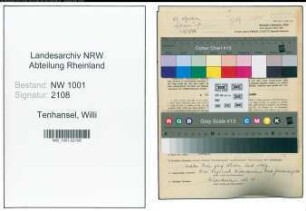 Entnazifizierung Willi Tenhansel, geb. 27.07.1913 (Landwirt)