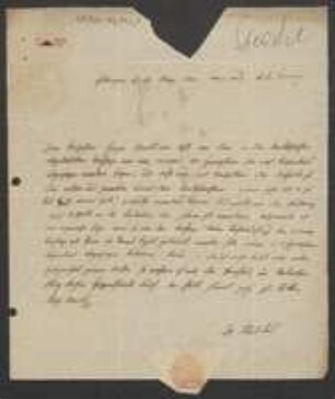 Brief von Ernst Gottlieb von Steudel an Regensburgische Botanische Gesellschaft
