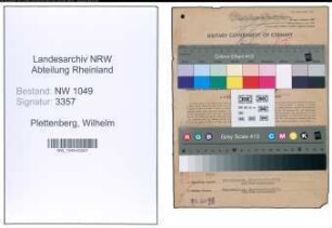 Entnazifizierung Wilhelm Plettenberg , geb. 18.02.1902 (Kaufmann)
