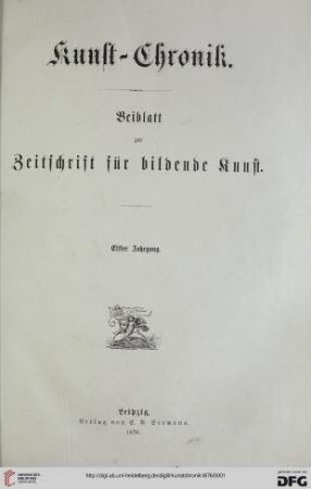 11: Kunstchronik: Wochenschrift für Kunst und Kunstgewerbe