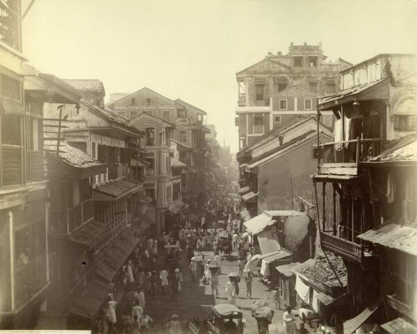 Die Mombadeviestraße in Bombay