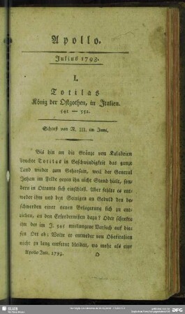 1793,Juli: Apollo : Monatschrift