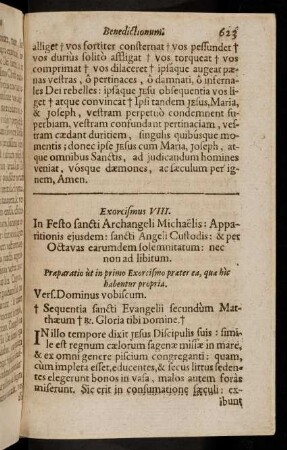 623-628, Exorcismus VIII; ...