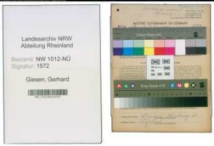 Entnazifizierung Gerhard Giesen , geb. 16.11.1903 (Landwirt)