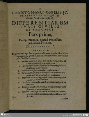 Pars prima, Complectens ea, quae ad Processum judiciarium pertinent