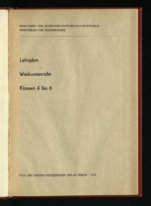 1973: Klassen 4 bis 6