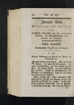 Zweyter Theil.