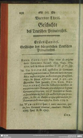 Vierter Theil. Geschichte des Teutschen Privatrechts