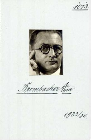 Brombacher, Kuno, NSDAP