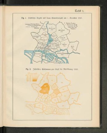 Tafel I. Fig. 2. Jährliches Einkommen pro Kopf der Bevölkerung 1893.
