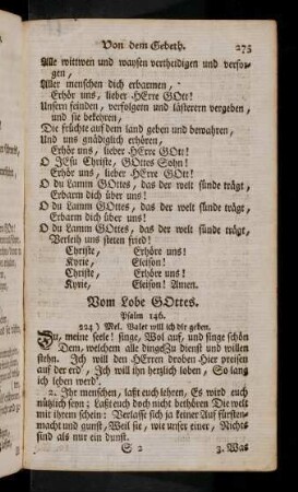 275-289, Vom Lobe Gottes