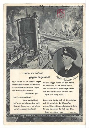 ...denn wir fahren gegen Engeland - Kaptlt. Günther Prien - Kaptlt. Prien torpediet die "Repulse"und vernichtet die "Royal Oak"