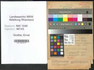 Entnazifizierung Ernst Grothe , geb. 16.07.1911 (Volksschullehrer)