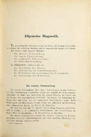 Lehrbuch der gynäkologischen Diagnostik