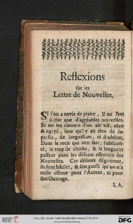 Lettres de Nouvelles