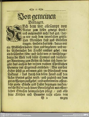 Von gemeinen Bettagen