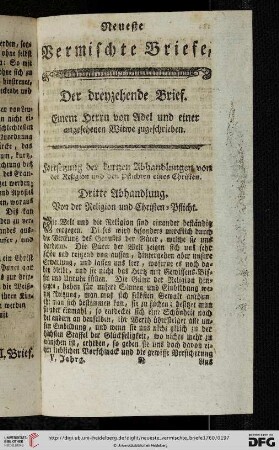 Der dreyzehende Brief