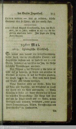 29ster Mai. 1613. Thüringische Sündfluth