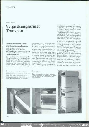 Verpackungsarmer Transport : Verpacken