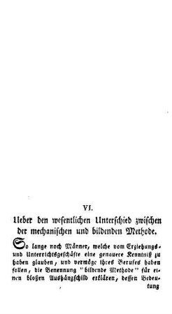Ueber den wesentlichen Unterschied zwischen der mechanischen und bildenden Methode