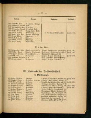 25-30, III. Studierende der Rechtswissenschaft