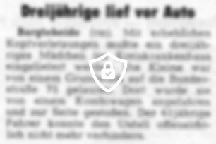 Dreijährige lief vor Auto