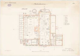 Maschinenlaboratorium der Technischen Hochschule Breslau: Grundriss Kellergeschoss 1:100