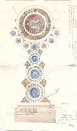 Lange, Ludwig; Lange - Archiv: XIII.3 Fliesen - Kuppel der Vorhalle von der Pazzi - Kappelle neben St. Croce in Venedig (Detail)