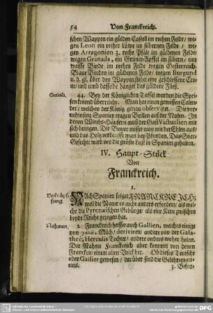 IV. (VI.) Haupt-Stück Von Franckreich