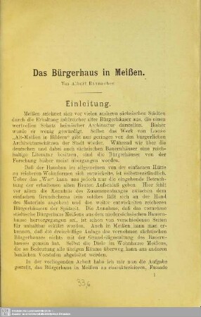 Das Bürgerhaus in Meißen