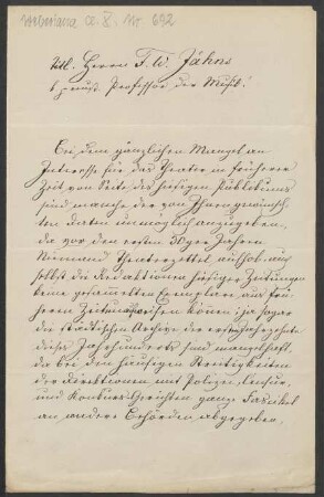 Brief an Friedrich Wilhelm Jähns : 13.10.1878