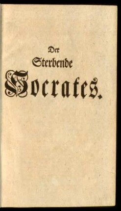 Der Sterbende Socrates.