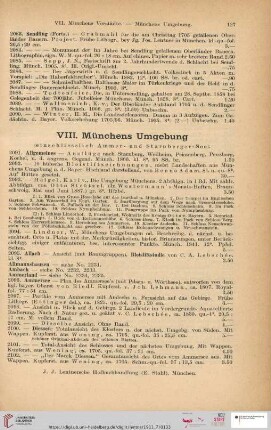 VIII. Münchens Umgebung (Nr. 2091 - 2275)