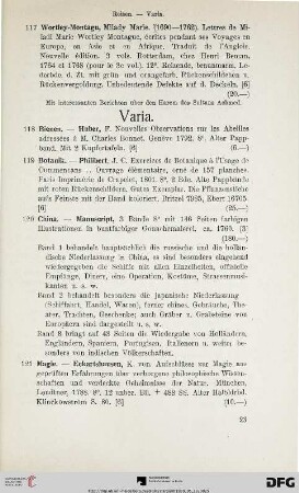 Varia (Nr. 118-128)