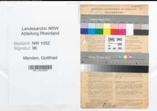 Entnazifizierung Gottfried Menden , geb. 19.08.1907 (Verwaltungsbeamter)