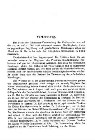 Vorberatung