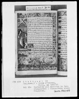 Lateinisches Stundenbuch (Livre d'heures) — Verspottung des Elisäus, Folio 95verso
