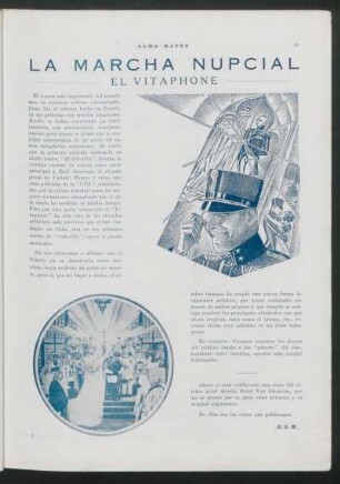 La Marcha Nupcial : El Vitaphone
