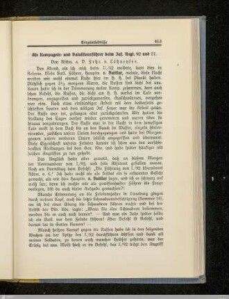 Als Kompagnie- und Bataillonsführer beim Inf. Regt. 92 und 77.