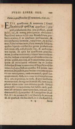 Locus a quaestionibus & tormentis. Cap. 16.