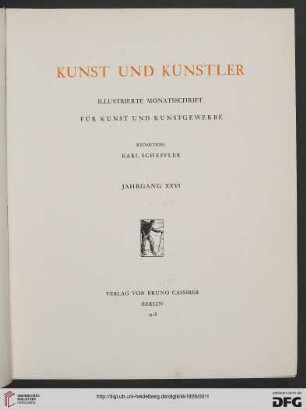 26: Kunst und Künstler: illustrierte Monatsschrift für bildende Kunst und Kunstgewerbe