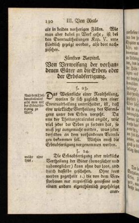 130-138, Fuenftes Kapitel (§ 23 - 38)