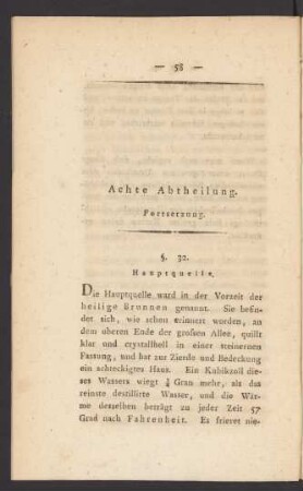 Achte Abtheilung. Fortsetzung
