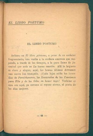 El libro póstumo
