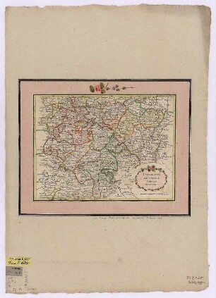 Karte von Gotha, Altenburg und Coburg, ca. 1:640 000, Kupferstich, 1759