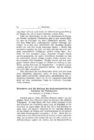 Muthesius und die Stellung des Rechenunterrichts im Lehrplan der Volksschule : (Schluß)